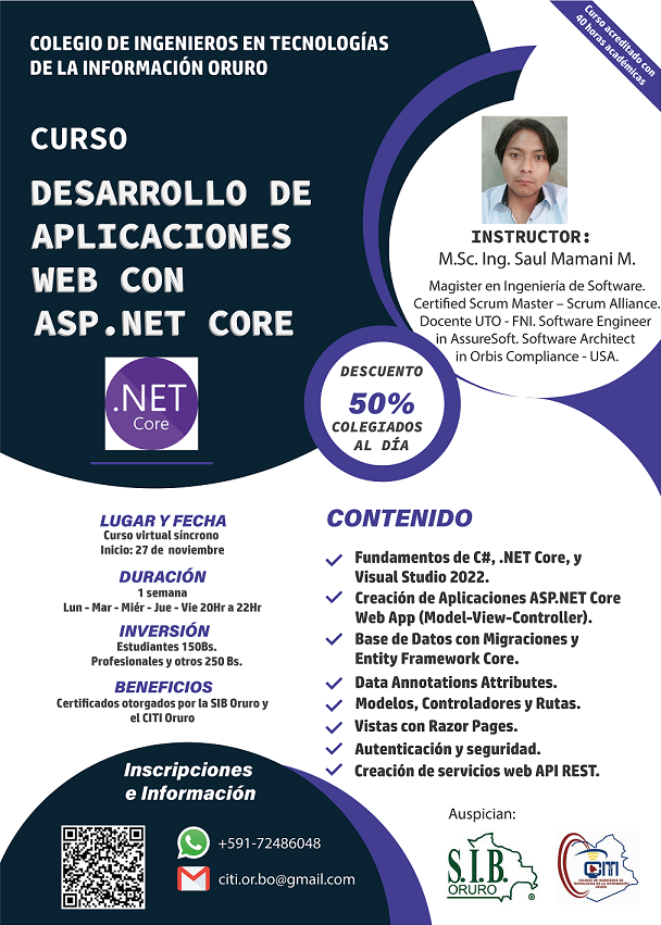 Curso Desarrollo de Aplicaciones Web con ASP.NET Core