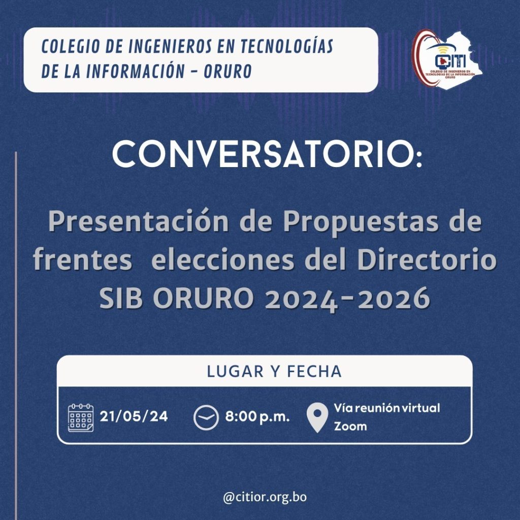 Conversatorio Elecciones SIB Oruro Directorio 2024-2026