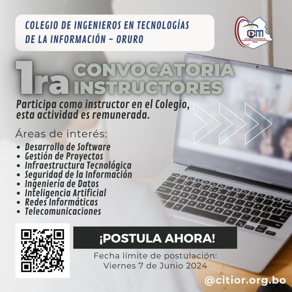 Convocatoria Instructores CITI – Oruro