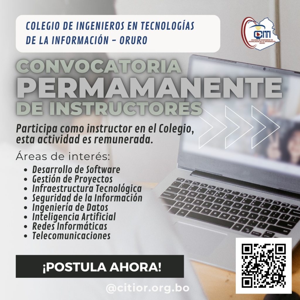 Convocatoria Permanente Instructores CITI – Oruro