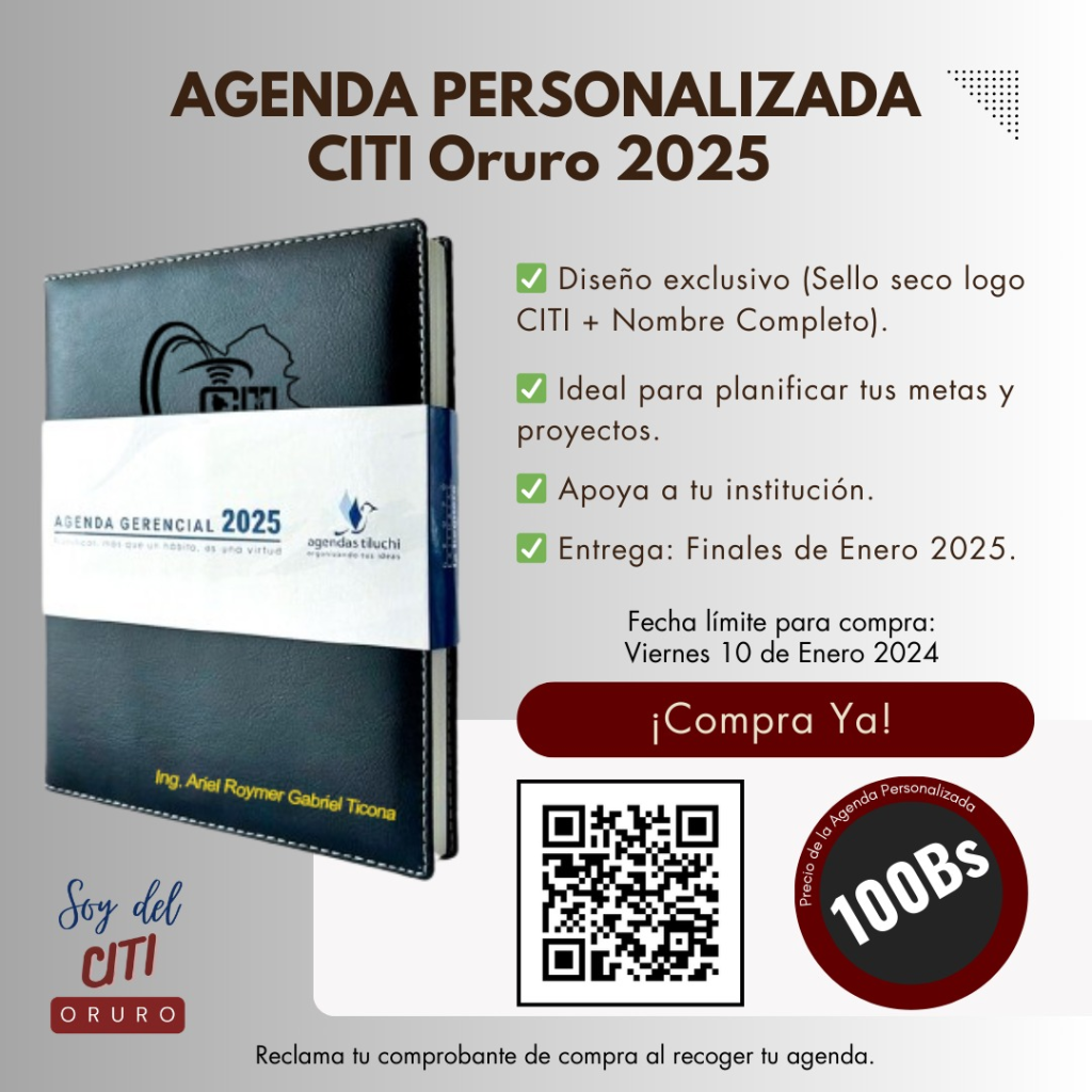 Agenda personalizada del CITI Oruro 2025