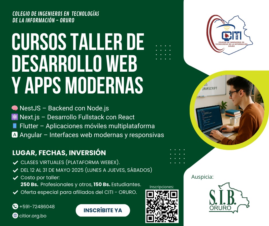CURSOS TALLER DE DESARROLLO WEB Y APPS MODERNAS
