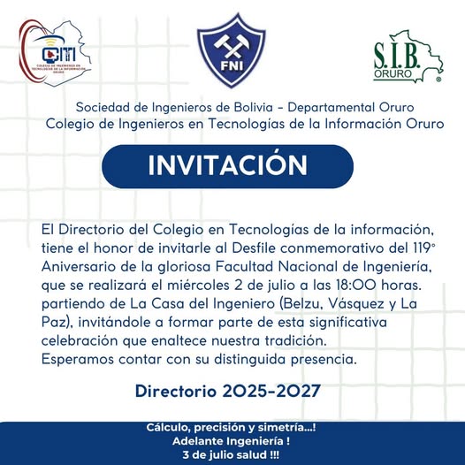 ✨ ¡119 años de la Gloriosa Facultad Nacional de Ingeniería!
